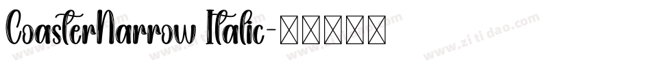 CoasterNarrow Italic字体转换